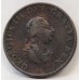 GREAT BRITAIN UK 1799 . HALF 1/2 PENNY . VARIETY . RAISED LINE IN HULL